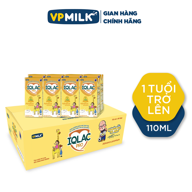 mochanstore.com Sua Uong Dinh Duong IQLac Pro Advance VP Milk Premium 110ml Thung 48 Hop