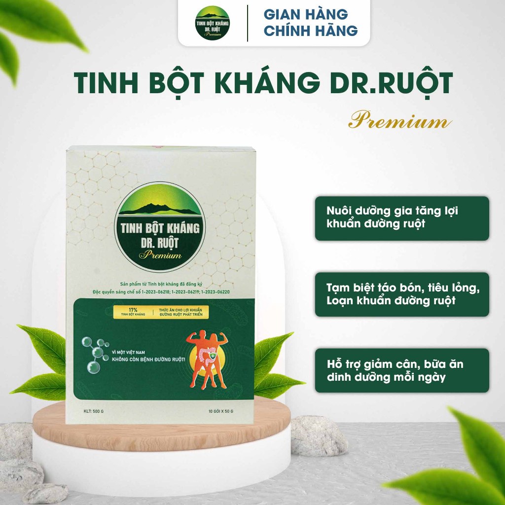 mochanstore.com Dr.Ruot Tinh Bot Khang Loai Premium 17 Hop 10 goi x 50gram