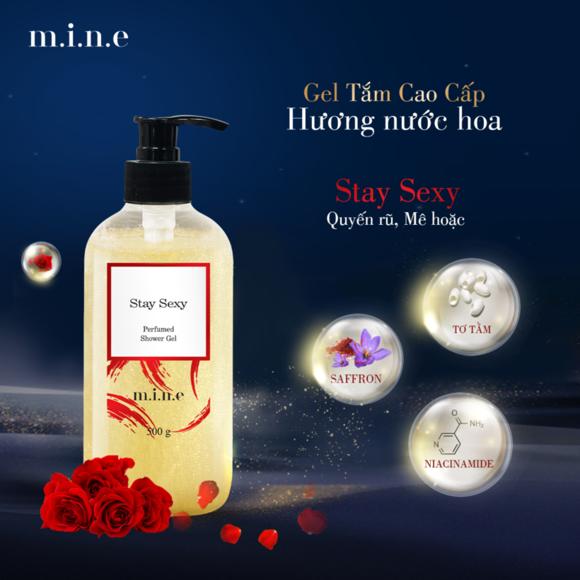 mochanstore.com Gel tam Mine Stay Sexy Perfumed Shower Gel 500g