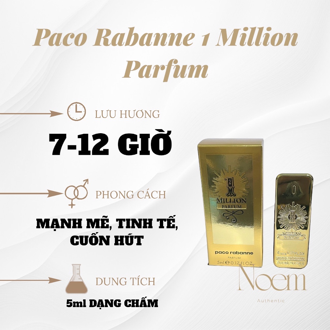 mochanstore.com NUOC HOA MINI PACO RABANNE 1 MILLION PARFUM 5ML THOI VANG NOEM