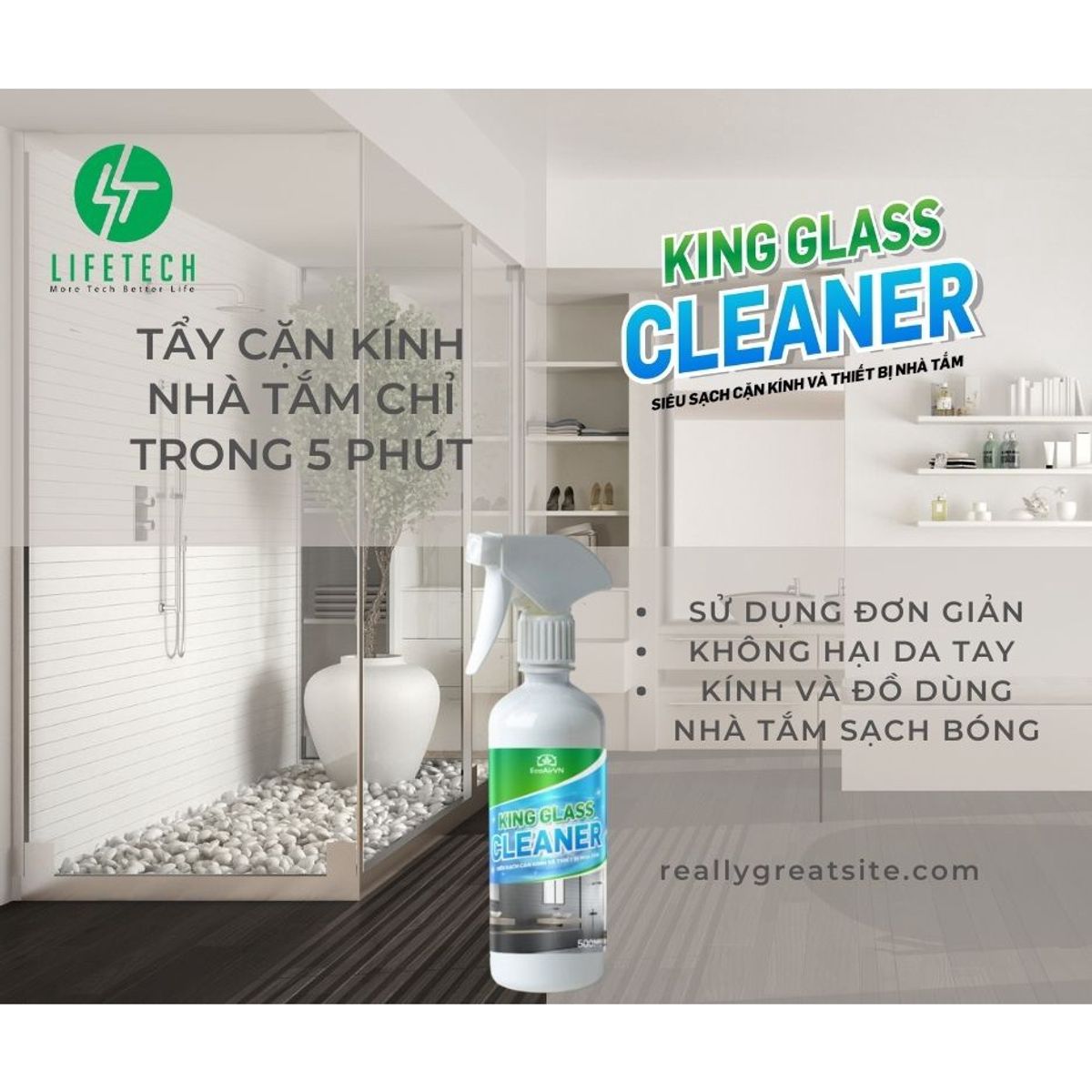 mochanstore.com TAY TRANG CAN CANXIN KINH KINGGLASS CLEANER 500ML ECOAIRVN 1