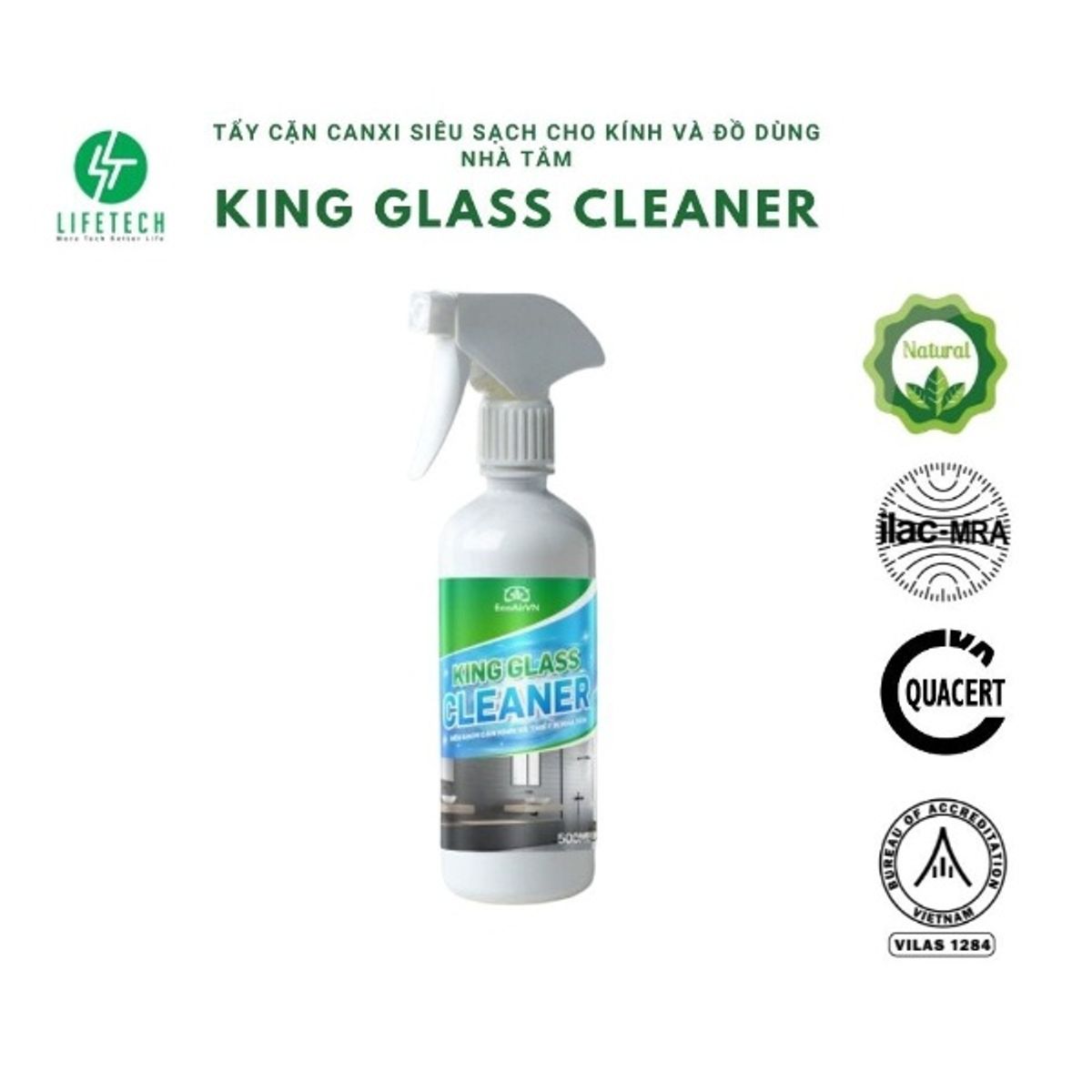 mochanstore.com TAY TRANG CAN CANXIN KINH KINGGLASS CLEANER 500ML ECOAIRVN