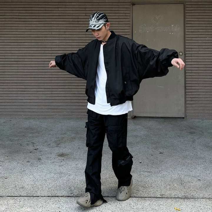 mochanstore.com AO BOMBER DU MERO CAO CAP CO TUI TRONG TUI CO NUT DAY KEO NHOM XIN SO BASIC ULZZANG SHT161 MINH HA HOUSE 1